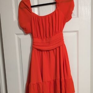 Amazon Women's Mini Dress - Vibrant Orange